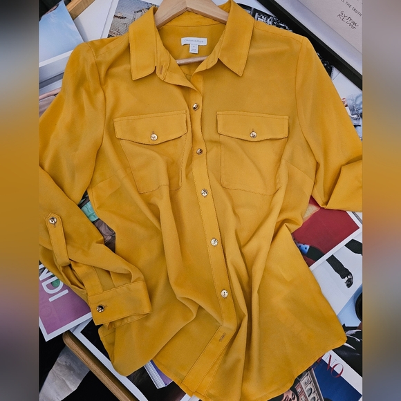 Charter Club Button Up Long Sleeve Blouse - Picture 8 of 10